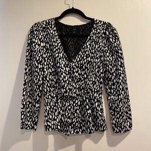 J. Crew Printed Peplum Top - Size 2
